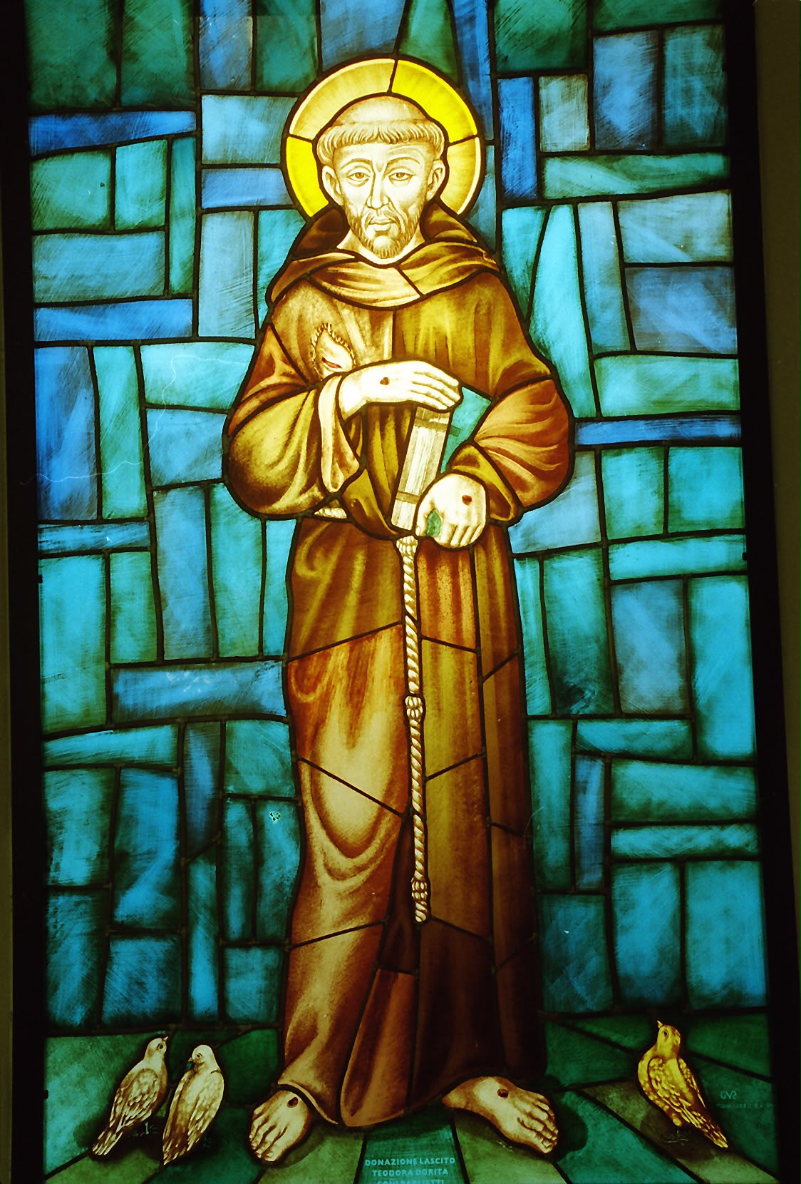 Vitrail de saint François d'Assise