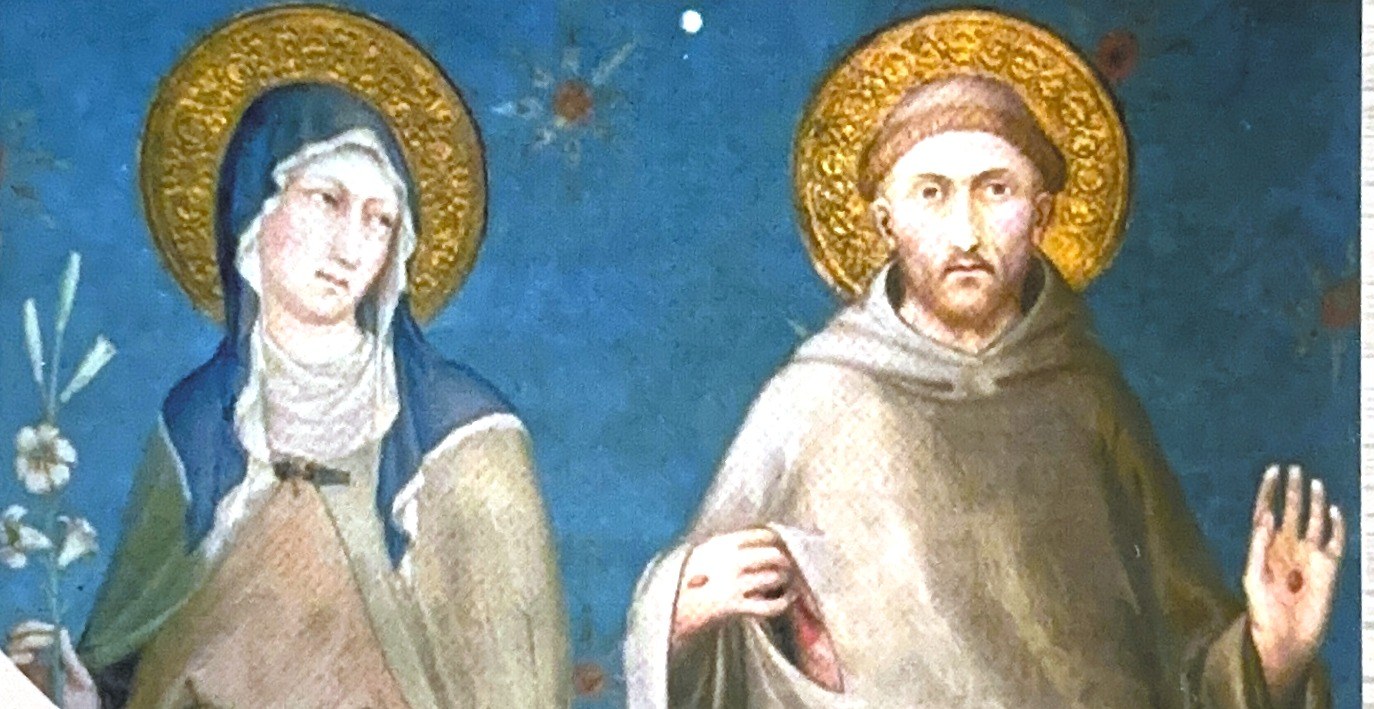 Die heilige Klara und der heilige Franziskus, Fresko